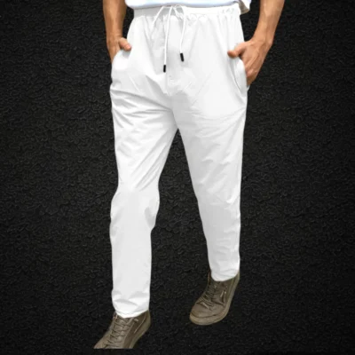 ★★★ MS Fashion BD-Men's Premium Quality Micro Stretch Trouser - White ★★★