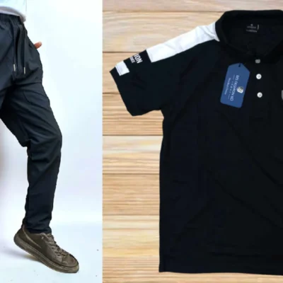 ★★★ Men's Premium Mesh Polo T-shirt & Trouser - Combo 4 ★★★