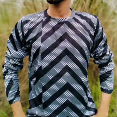 Premium Mesh & PP Print Full Sleeve T-shirt FST-3