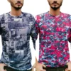 Premium Mesh & PP Print Full Sleeve T-shirt FST Combo-1