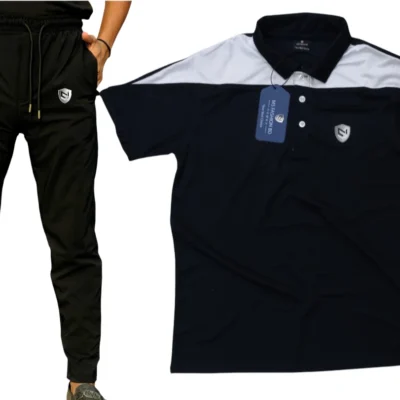 China Micro Stretch Trouser & Mesh Polo T-shirt Combo-3