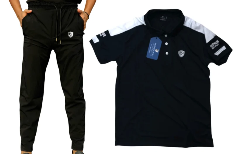 China Micro Stretch Trouser & Mesh Polo T-shirt Combo-4