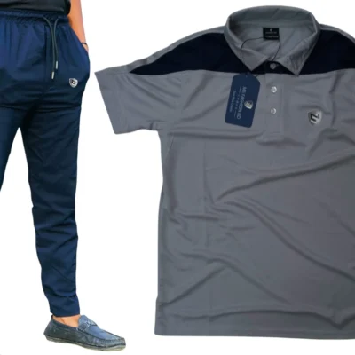 China Micro Stretch Trouser & Mesh Polo T-shirt Combo-6