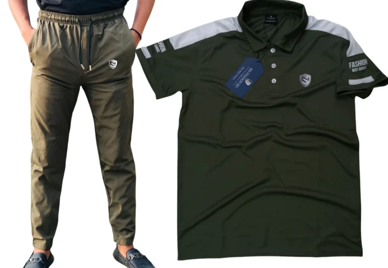 China Micro Stretch Trouser & Mesh Polo T-shirt Combo-7