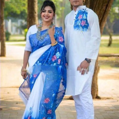 হ্যান্ড পেইন্টেড কাপল ড্রেস সেট - CD-11