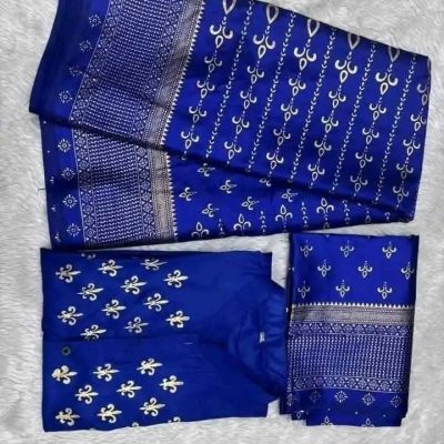 জাপানি সিল্ক শাড়ি+পাঞ্জাবি - কাপল ড্রেস সেট - CD-22