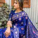 Japani Silk Saree - S6 (নীল)