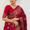Japani Silk Saree - S8 (খয়েরী)